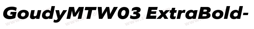 GoudyMTW03 ExtraBold字体转换